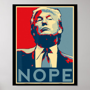 Poster Non, drôle Trump sarcastique Républicain