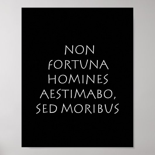 Poster Non fortuna homines aestimé moribus (Devant)