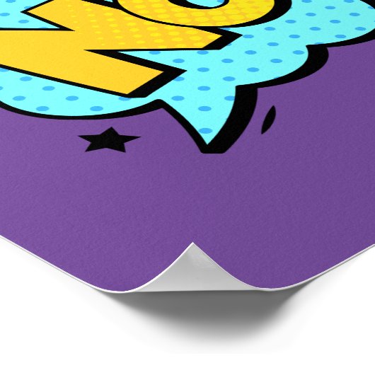 Poster Non! Gras Pop Art Comic (Coin)