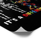 Poster Non Handicap Capacité Différente Squelette Autisme (Coin)