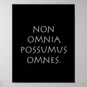 Poster Non Omnia Possumus Omnes (Devant)