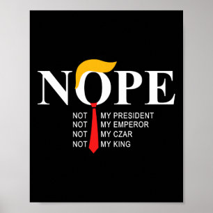 Poster Non pas mon président King Funny Trump
