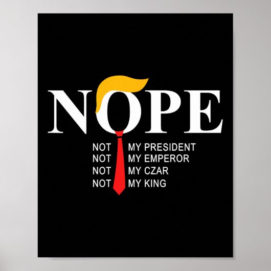 Poster Non pas mon président King Funny Trump (Devant)