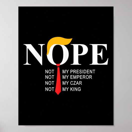 Poster Non pas mon président King Funny Trump (Devant)