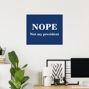 Poster NON, pas mon président personnalisable