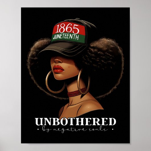 Poster Non Préoccupé Par Les Âmes Négatives Afro Black Gi (Devant)
