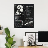 Poster Non reconnu - Techno-Brutalist Streetwear Design (Bureau à domicile)