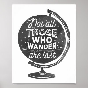 Poster Non tout ceux que Wander sont voyage perdu de