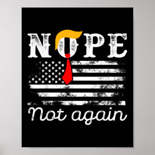 Poster Non vintage Pas Encore Drôle Trump Drapeau Usa