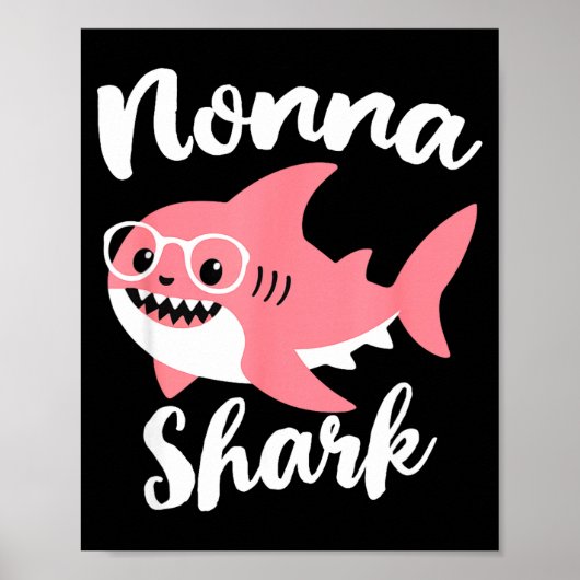 Poster Nonna Shark Mother's Day Grandma Funny  (Devant)