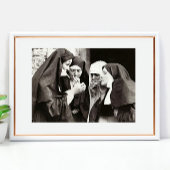 Poster Nonnes fumant une photo vintage