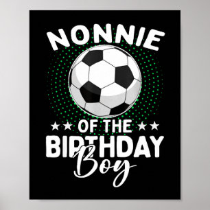 Poster Nonnie de l'anniversaire du garçon footballeur Ann