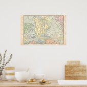  Poster Noord-Amerika Kaart (Keuken)