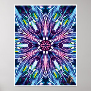 Poster Noord-Star Kinetic Collage Kaleidoscoop