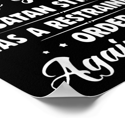 Poster Nope I Can't Go To Hell Satan Still Has A Restrain (Coin)