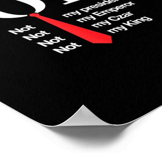 Poster Nope Not My President King Funny Trump (Coin)