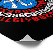 Poster Nope Pi Day Drôle Masque Visage Enseignant Quaran (Coin)