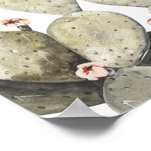 Poster Norah - Bohemian Cactus Prickly Pear Panneau perso (Coin)