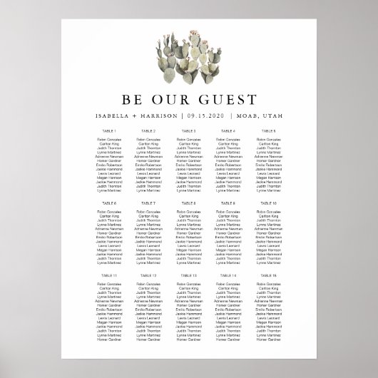 Poster Norah - Prickly Pear Cactus Bohemian Desert (Devant)