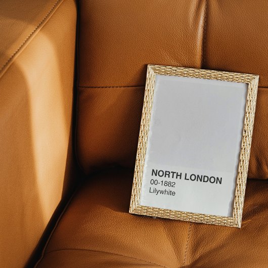 Poster Nord de Londres Lilywhite - Bordure blanche