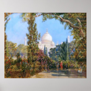 Poster Nord - Le Taj Mahal à Agra, Inde de l'Ouest