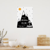 Poster Nordic Bear Mountain Adventure commence personnali (Cuisine)