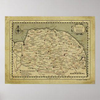Poster Norfolk du XVIIIe siècle