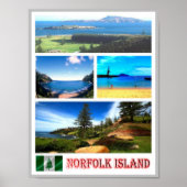 Poster Norfolk Island - Mosaic - (Devant)