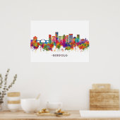 Poster Norfolk Virginia Skyline (Cuisine)