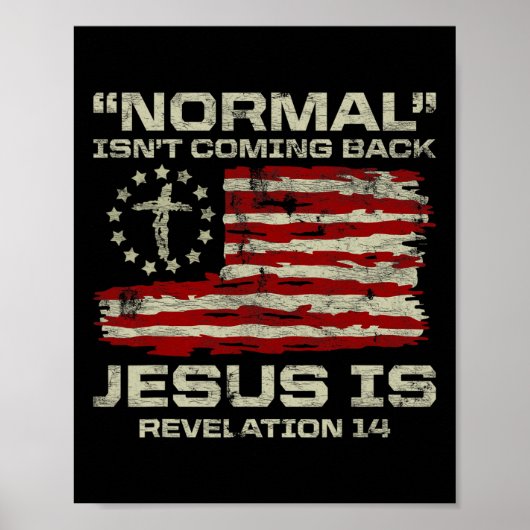 Poster Normal ne revient pas, Jésus est chrétien d'Amériq (Devant)