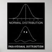 Poster Normal Paranormal Distribution Funny Math Ghost Ha (Devant)