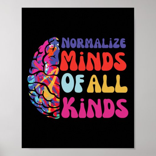 Poster Normaliser L'Esprit De Toutes Sortes Autisme Atent (Devant)