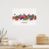 Poster Norman Oklahoma Skyline (Cuisine)