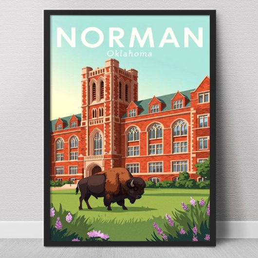 Poster Norman Oklahoma vintage