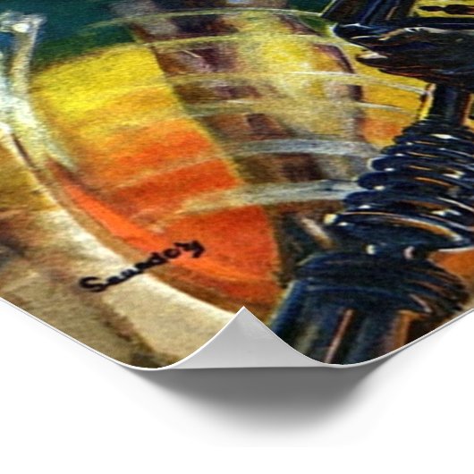 Poster Norman Saunders présente Marvel Science Stories po (Coin)