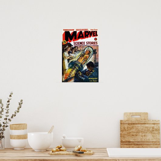 Poster Norman Saunders présente Marvel Science Stories po (Cuisine)