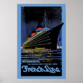 Poster Normandie à la nuit (Devant)