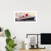 Poster Normandie de la French Line (Bureau à domicile)