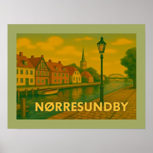 Poster Nørresundby Denmark Bridge (Devant)