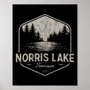 Poster Norris Lake Tennessee Extérieur Vintage