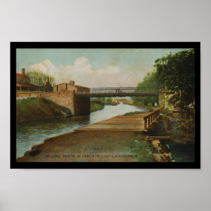 Poster Norristown PA Canal Lock Pennsylvanie