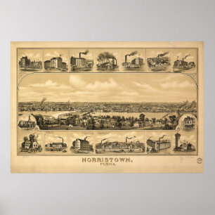 Poster Norristown, Pennsylvanie (1881)