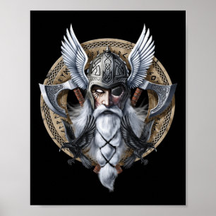 Poster Norse Warrior God Odin