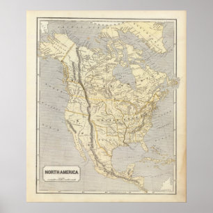 Poster North America Atlas Map 2