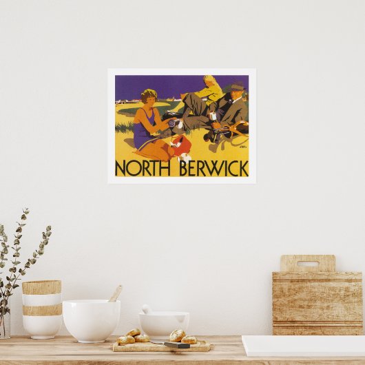 Poster North Berwick (white) (Cuisine)