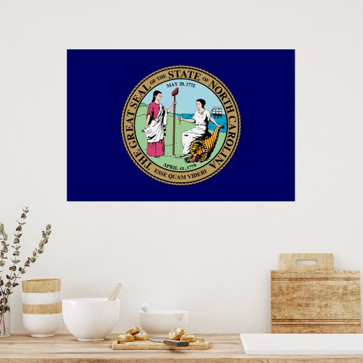 Poster North Carolina Great Seal (Cuisine)