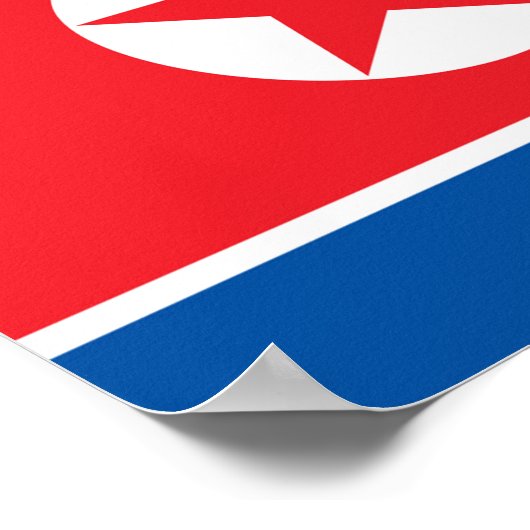 Poster North Korea Flag (Coin)