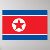 Poster North Korea Flag (Devant)
