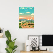 Poster North Las Vegas vintage (Bureau à domicile)