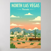 Poster North Las Vegas vintage (Devant)